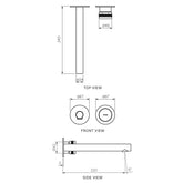 Parisi Todo II Wall Mixer with 220mm Spout (Individual Flanges) | Brushed Brass